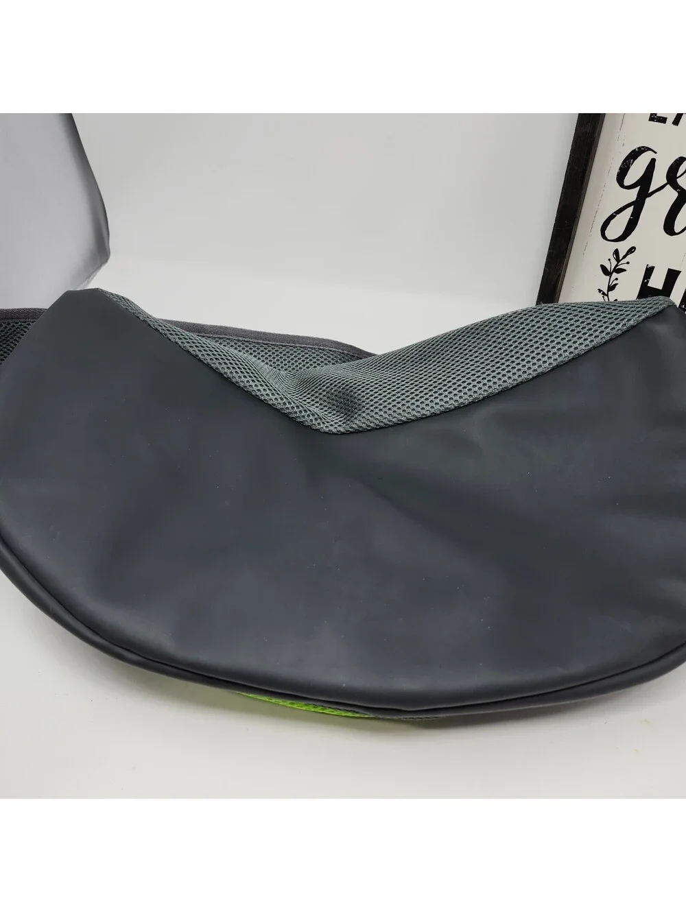 Cisno Padded Pet Sling Carrier Gray Lime Hands Free Crossbody Dog Cat Carrier